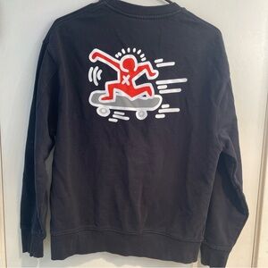 Zara Keith Haring Sweatshirt  Skateboard Figure Women’s SZ 10-13